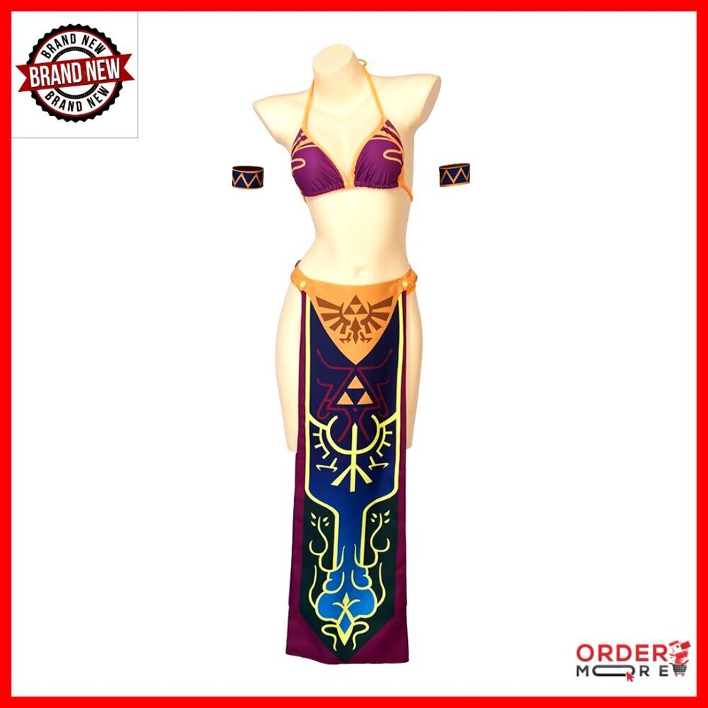 Princess Cosplay Costume Sexy Lingerie Outfit with Bra Skirt Armbands